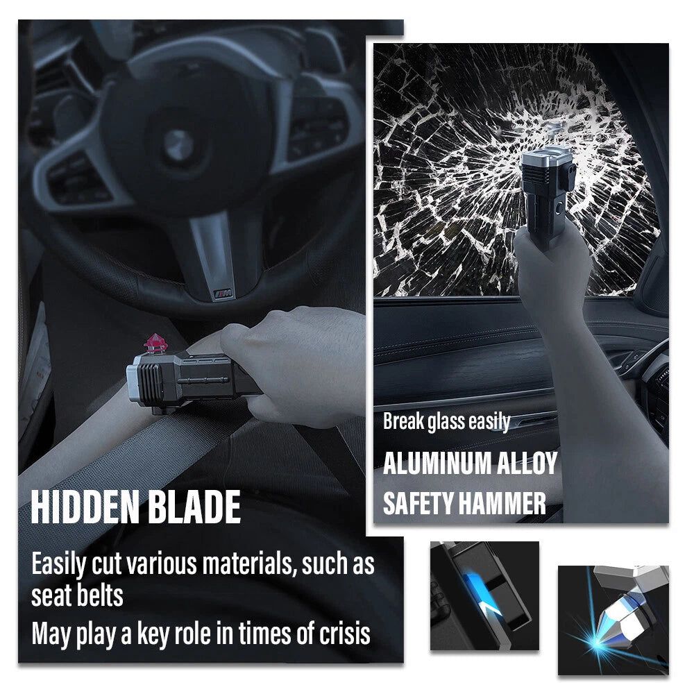 LED Emergency Work Light Flashlight Torchlight with Hammer